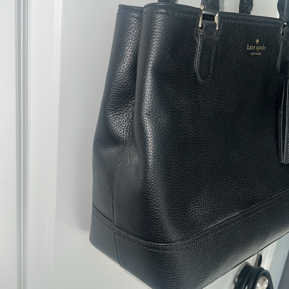 Kate Spade Jenner McCall Street Black Pebbled Leather Satchel - Picture 10 of 14